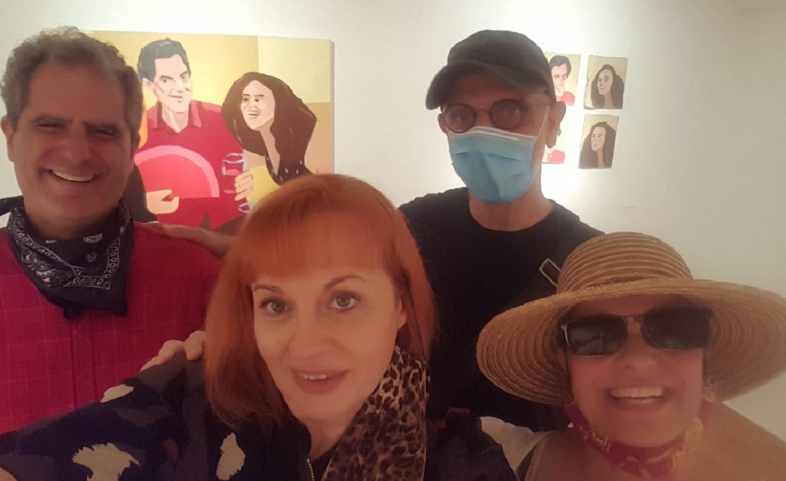 לנה ואני עם יסמין ורונן סימן טוב בפתיחת התערוכה "אנחנו"